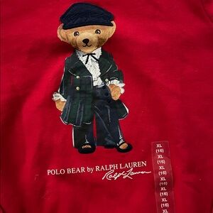 Ralph Lauren Red Polo Bear Sweatshirt